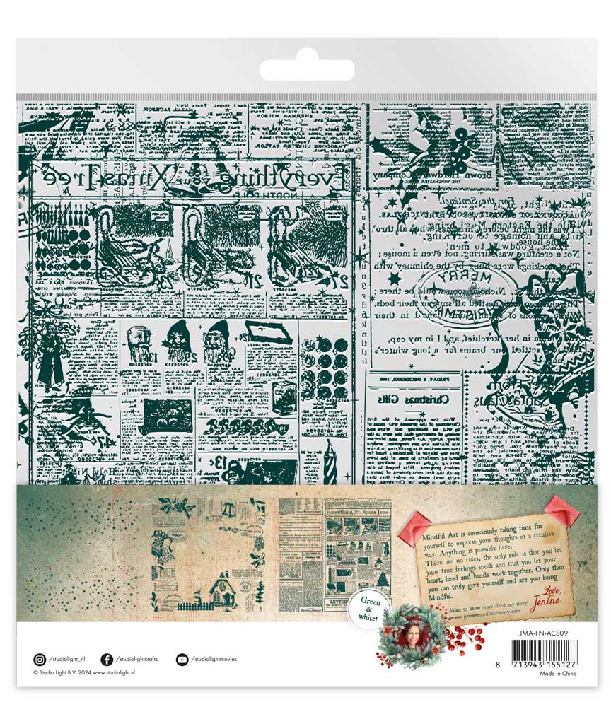 Jenine's Mindful Art Festive Nostalgia Collection - 8" x 8" Acetate Sheets [JMA-FN-ACS09] - Image 2